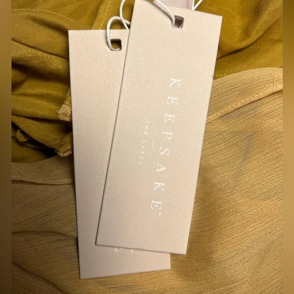 KEEPSAKE The Label | NWT Yellow Sheer Slip Elevate Long Sleeve Midi Dress Sz S - Picture 8 of 10